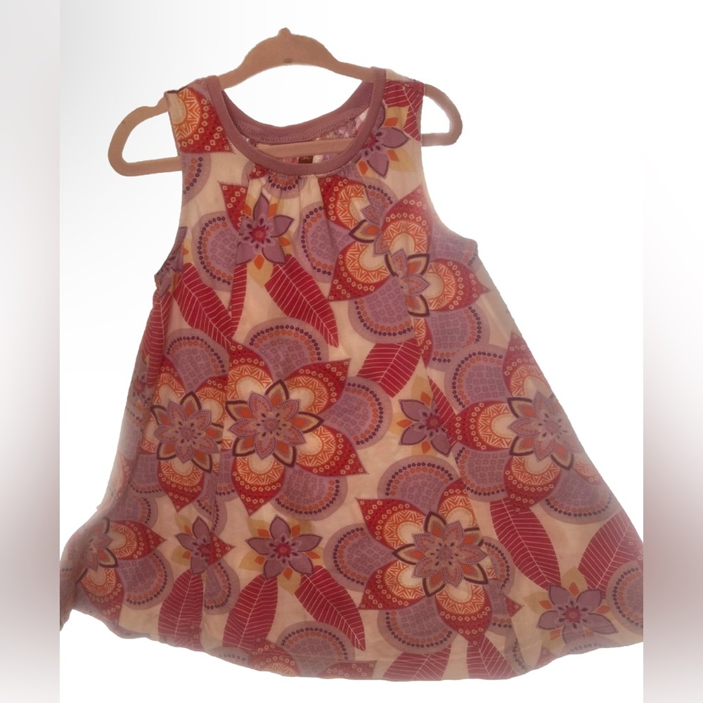 Tea Collection Girls Kalinda Trapeze Dress Milk Size 3T